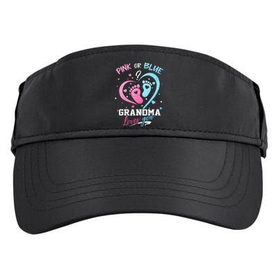 Pink Or Blue Grandma Loves You Gender Reveal Baby Gifts Mom Adult Drive Performance Visor