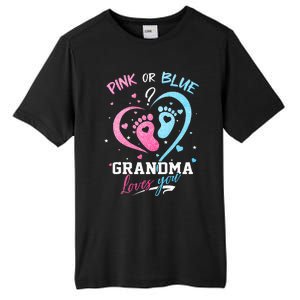 Pink Or Blue Grandma Loves You Gender Reveal Baby Gifts Mom Tall Fusion ChromaSoft Performance T-Shirt