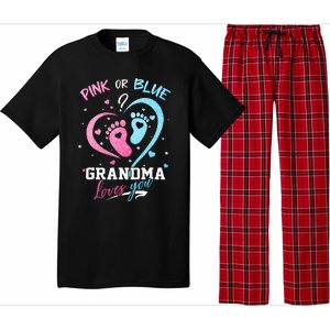 Pink Or Blue Grandma Loves You Gender Reveal Baby Gifts Mom Pajama Set