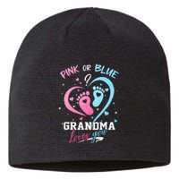 Pink Or Blue Grandma Loves You Gender Reveal Baby Gifts Mom Sustainable Beanie