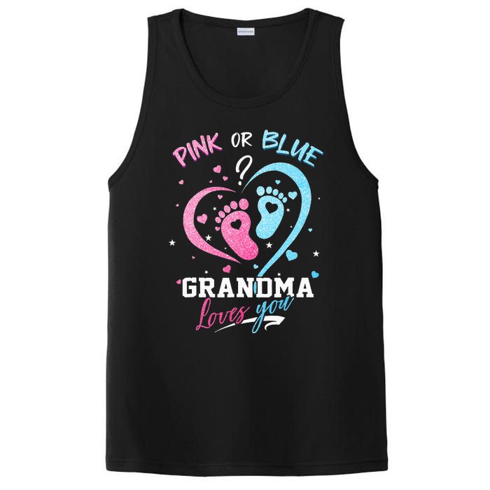 Pink Or Blue Grandma Loves You Gender Reveal Baby Gifts Mom PosiCharge Competitor Tank