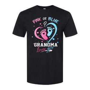 Pink Or Blue Grandma Loves You Gender Reveal Baby Gifts Mom Softstyle CVC T-Shirt