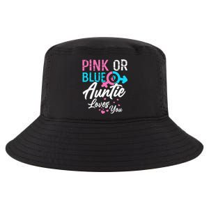 Pink Or Blue Auntie Loves You Gender Reveal Aunt Cool Comfort Performance Bucket Hat