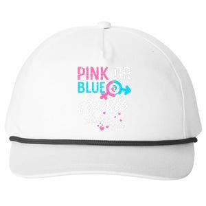 Pink Or Blue Auntie Loves You Gender Reveal Aunt Snapback Five-Panel Rope Hat