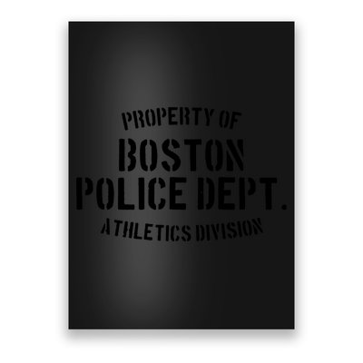Property Of Boston Rizzoli Athletics Division Police Department Dept Wlw Isles C Poster
