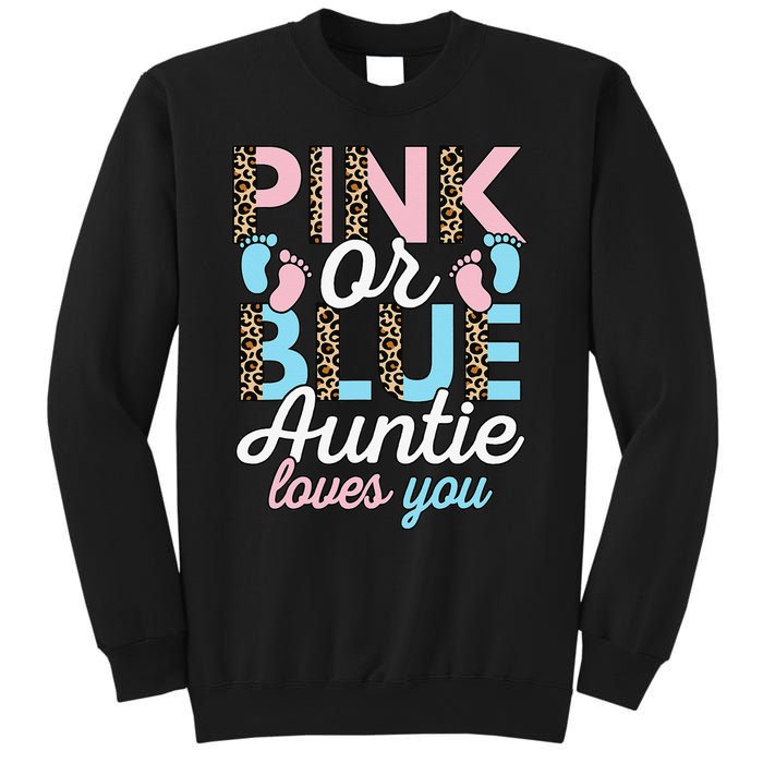 Pink Or Blue Auntie Loves You Gender Reveal Baby Shower Aunt Sweatshirt