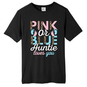 Pink Or Blue Auntie Loves You Gender Reveal Baby Shower Aunt Tall Fusion ChromaSoft Performance T-Shirt