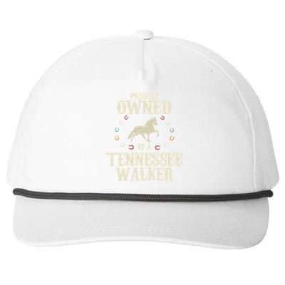 Proudly Owned By A Horse Father Mother Tennessee Walker Cool Gift Snapback Five-Panel Rope Hat