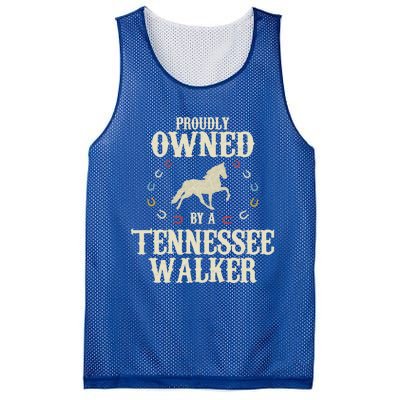 Proudly Owned By A Horse Father Mother Tennessee Walker Cool Gift Mesh Reversible Basketball Jersey Tank