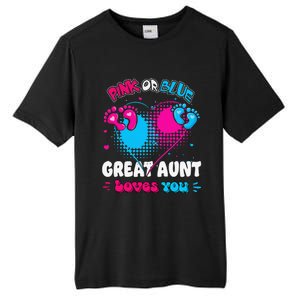 Pink or Blue Heart Great Aunt Loves You Shower Gender Reveal Tall Fusion ChromaSoft Performance T-Shirt