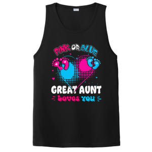 Pink or Blue Heart Great Aunt Loves You Shower Gender Reveal PosiCharge Competitor Tank