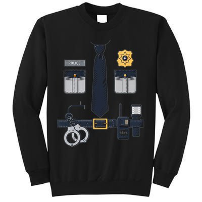 Police Officer Costume Police Badge Cop Halloween Sweatshirt