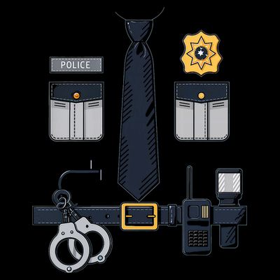 Police Officer Costume Police Badge Cop Halloween T-Shirt