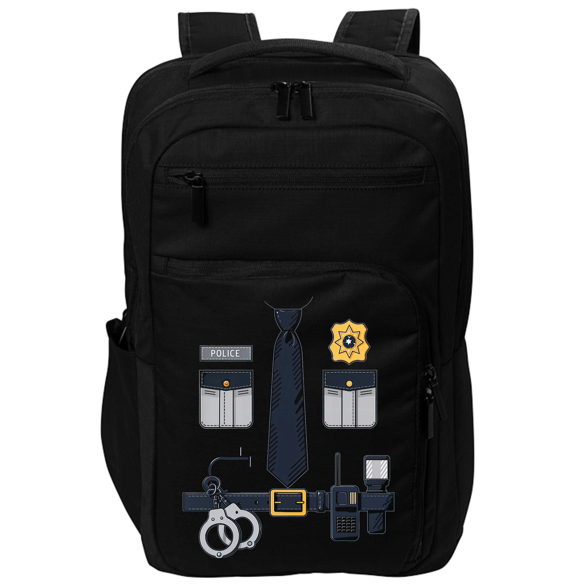 Police Officer Costume Police Badge Cop Halloween Impact Tech Backpack