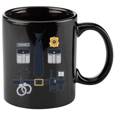 Police Officer Costume Police Badge Cop Halloween 11oz C Handle Ceramic Mug