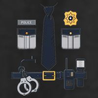 Police Officer Costume Police Badge Cop Halloween Beanie