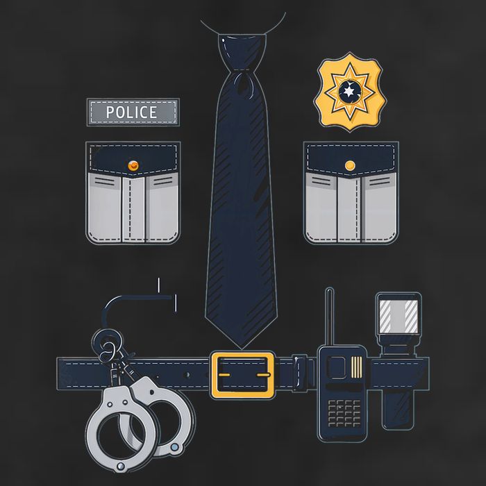 Police Officer Costume Police Badge Cop Halloween Beanie