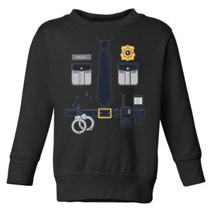 Police Officer Costume Police Badge Cop Halloween Toddler Sweatshirt