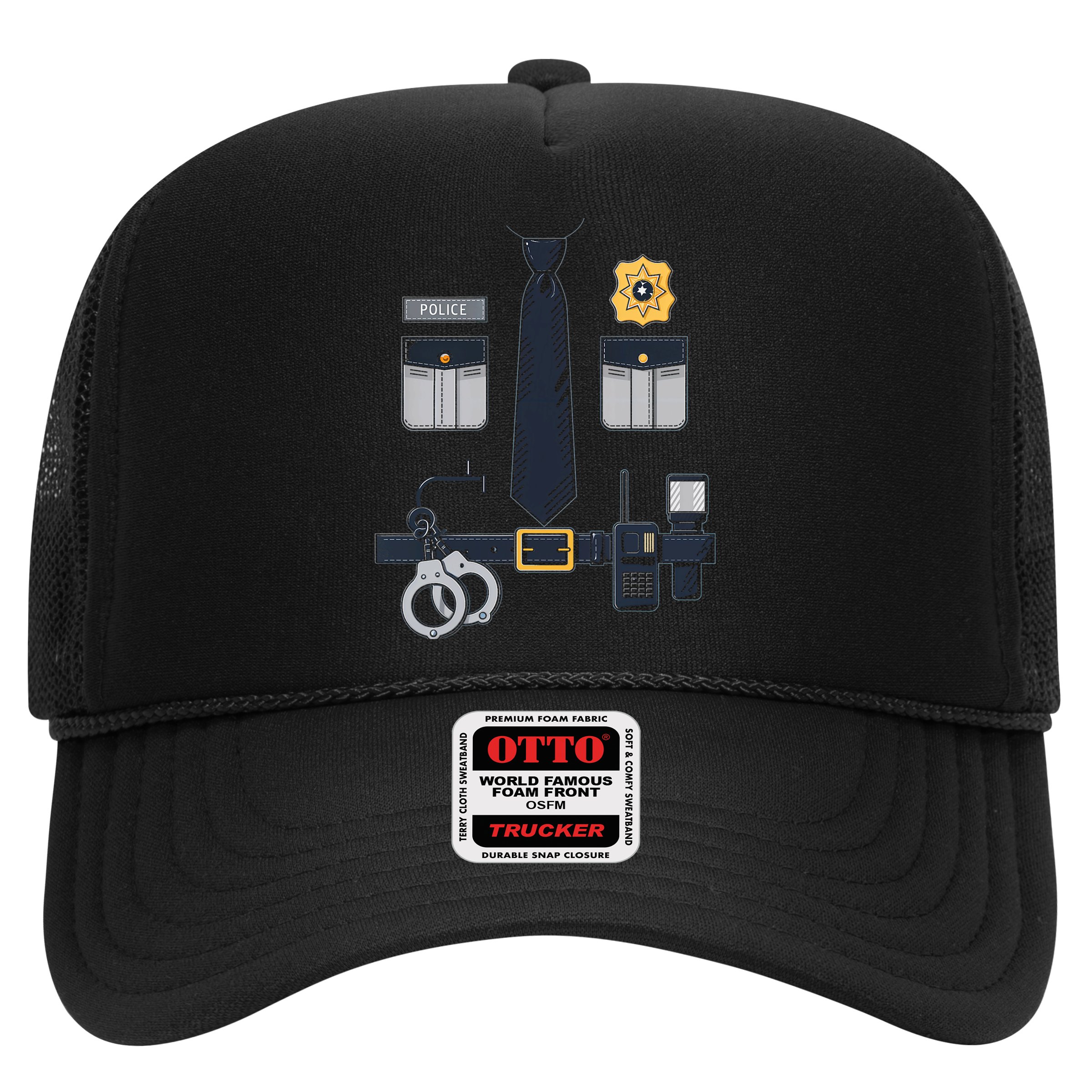 Police Officer Costume Police Badge Cop Halloween Hat
