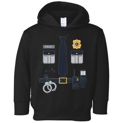 Police Officer Costume Police Badge Cop Halloween Toddler Hoodie