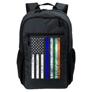 Police Officer Cop St Patrick's Day Irish American Flag Funny Gift Daily Commute Backpack