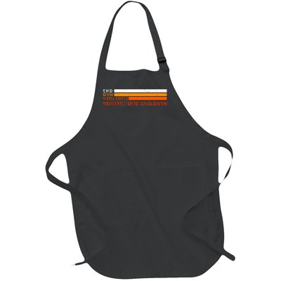 Protect Our Children Orange Mom Dad Enough End Gun Violence Full-Length Apron With Pockets