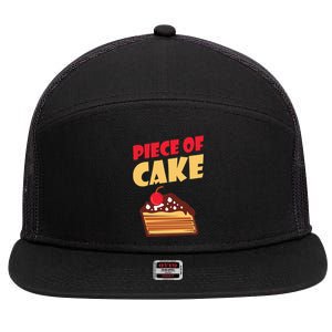 Piece Of Cake Snack Baking Cake 7 Panel Mesh Trucker Snapback Hat