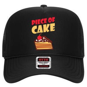 Piece Of Cake Snack Baking Cake High Crown Mesh Back Trucker Hat