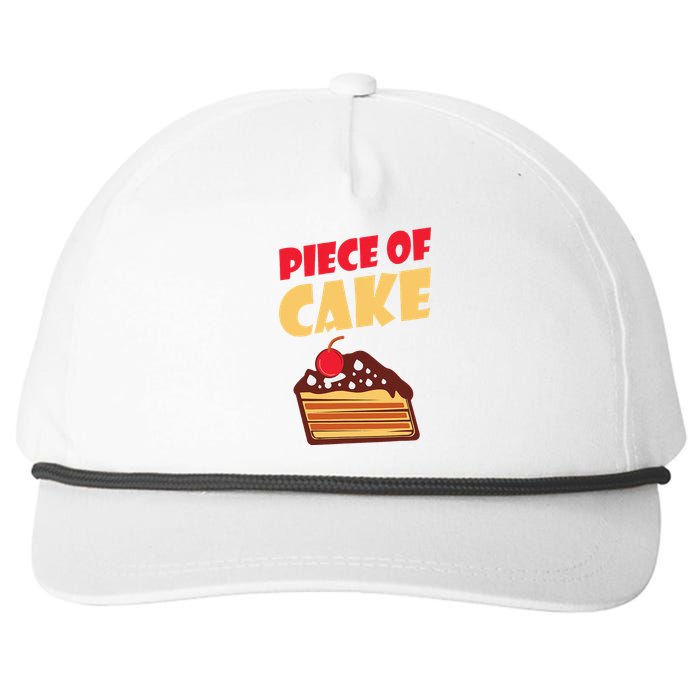 Piece Of Cake Snack Baking Cake Snapback Five-Panel Rope Hat