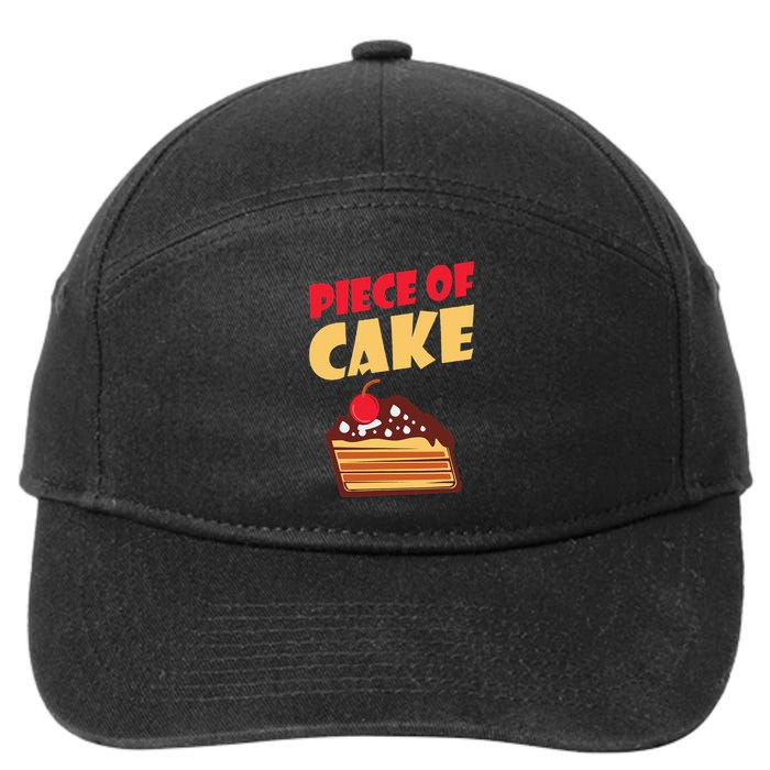 Piece Of Cake Snack Baking Cake 7-Panel Snapback Hat