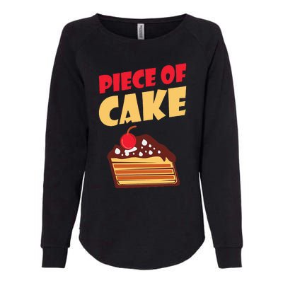 Piece Of Cake Snack Baking Cake Womens California Wash Sweatshirt