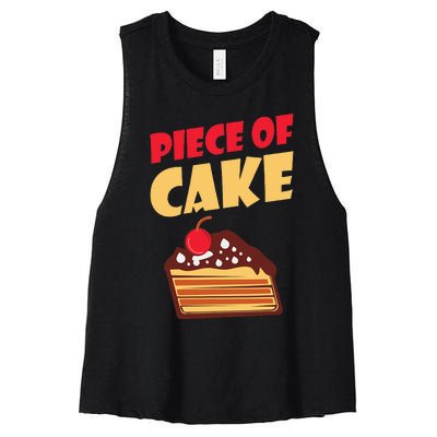 Piece Of Cake Snack Baking Cake Women's Racerback Cropped Tank