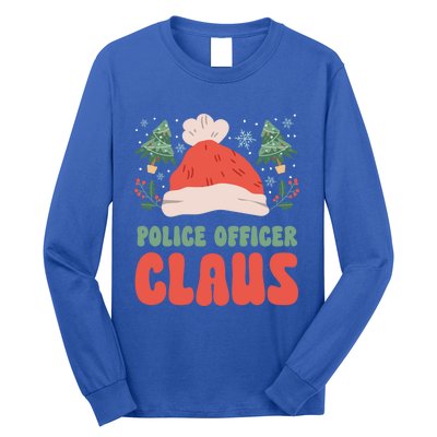 Police Officer Claus Christmas Working Holiday Funny Gift Long Sleeve Shirt