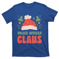 Police Officer Claus Christmas Working Holiday Funny Gift T-Shirt