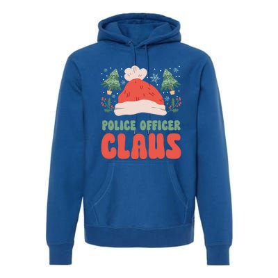 Police Officer Claus Christmas Working Holiday Funny Gift Premium Hoodie