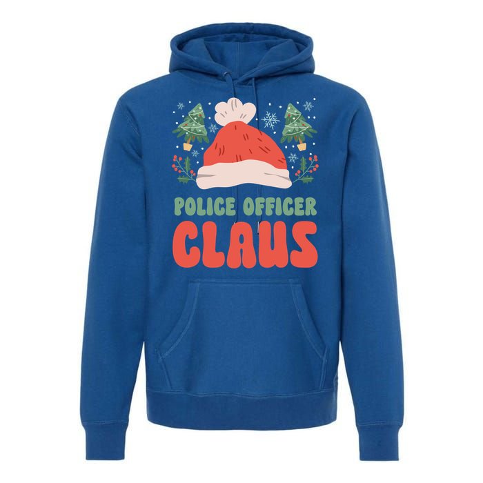 Police Officer Claus Christmas Working Holiday Funny Gift Premium Hoodie