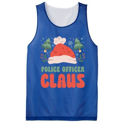 Police Officer Claus Christmas Working Holiday Funny Gift Mesh Reversible Basketball Jersey Tank