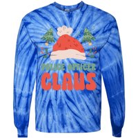 Police Officer Claus Christmas Working Holiday Funny Gift Tie-Dye Long Sleeve Shirt