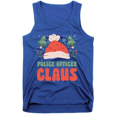 Police Officer Claus Christmas Working Holiday Funny Gift Tank Top