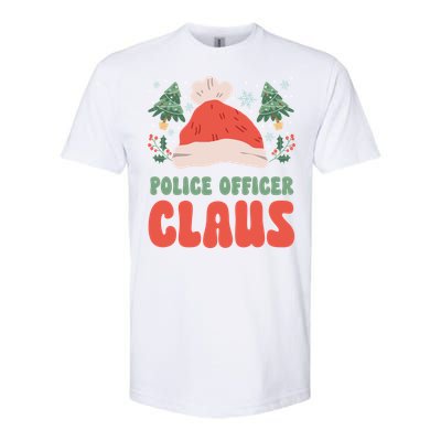 Police Officer Claus Christmas Working Holiday Funny Gift Softstyle CVC T-Shirt