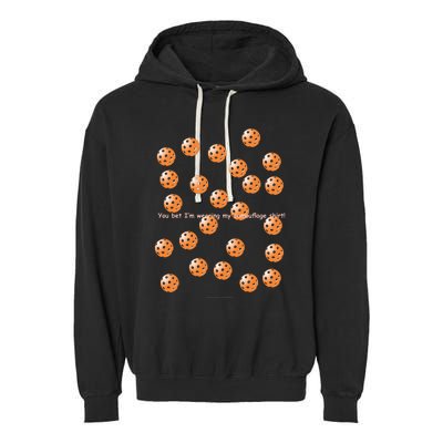 Pickleball Orange Camouflauge Shirt! Garment-Dyed Fleece Hoodie