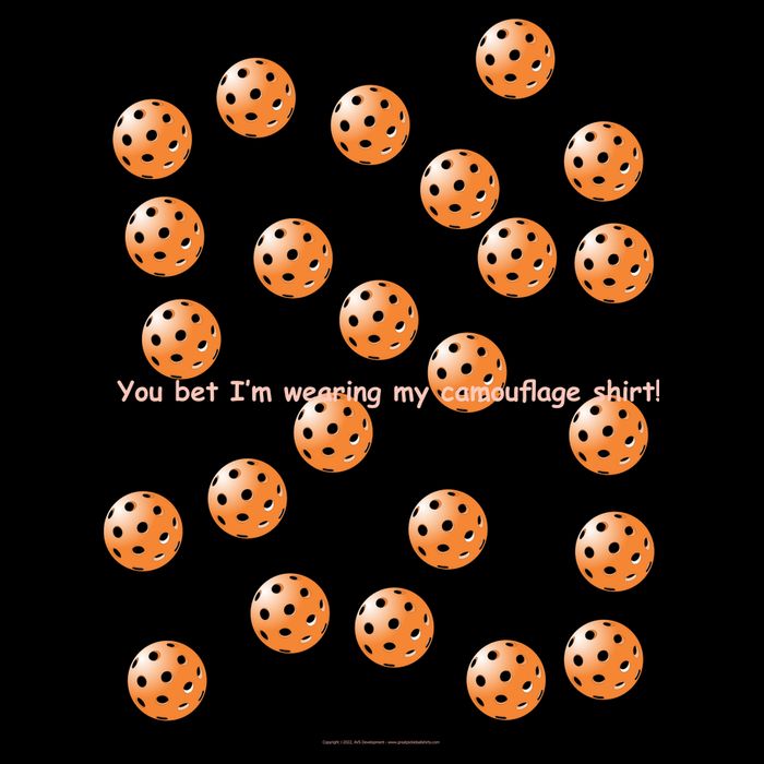 Pickleball Orange Camouflauge Shirt! Cooling Performance Crew T-Shirt