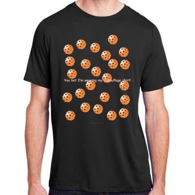 Pickleball Orange Camouflauge Shirt! Adult ChromaSoft Performance T-Shirt