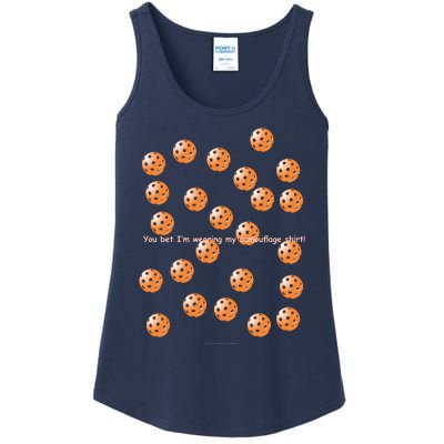 Pickleball Orange Camouflauge Shirt! Ladies Essential Tank