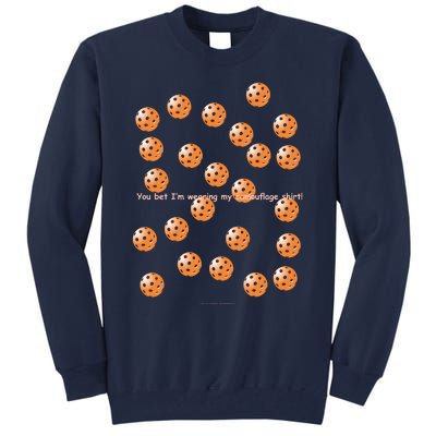 Pickleball Orange Camouflauge Shirt! Tall Sweatshirt