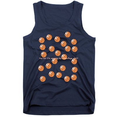 Pickleball Orange Camouflauge Shirt! Tank Top