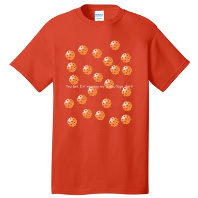 Pickleball Orange Camouflauge Shirt! Tall T-Shirt