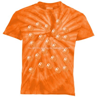 Pickleball Orange Camouflauge Shirt! Kids Tie-Dye T-Shirt