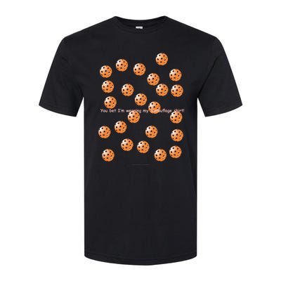 Pickleball Orange Camouflauge Shirt! Softstyle CVC T-Shirt