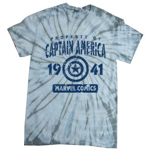 Property Of C.Aptain America Collegiate Tie-Dye T-Shirt